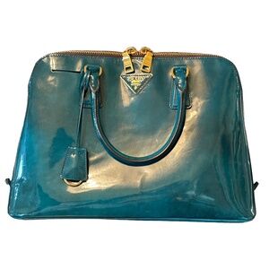 Prada Teal Leather Satchel
